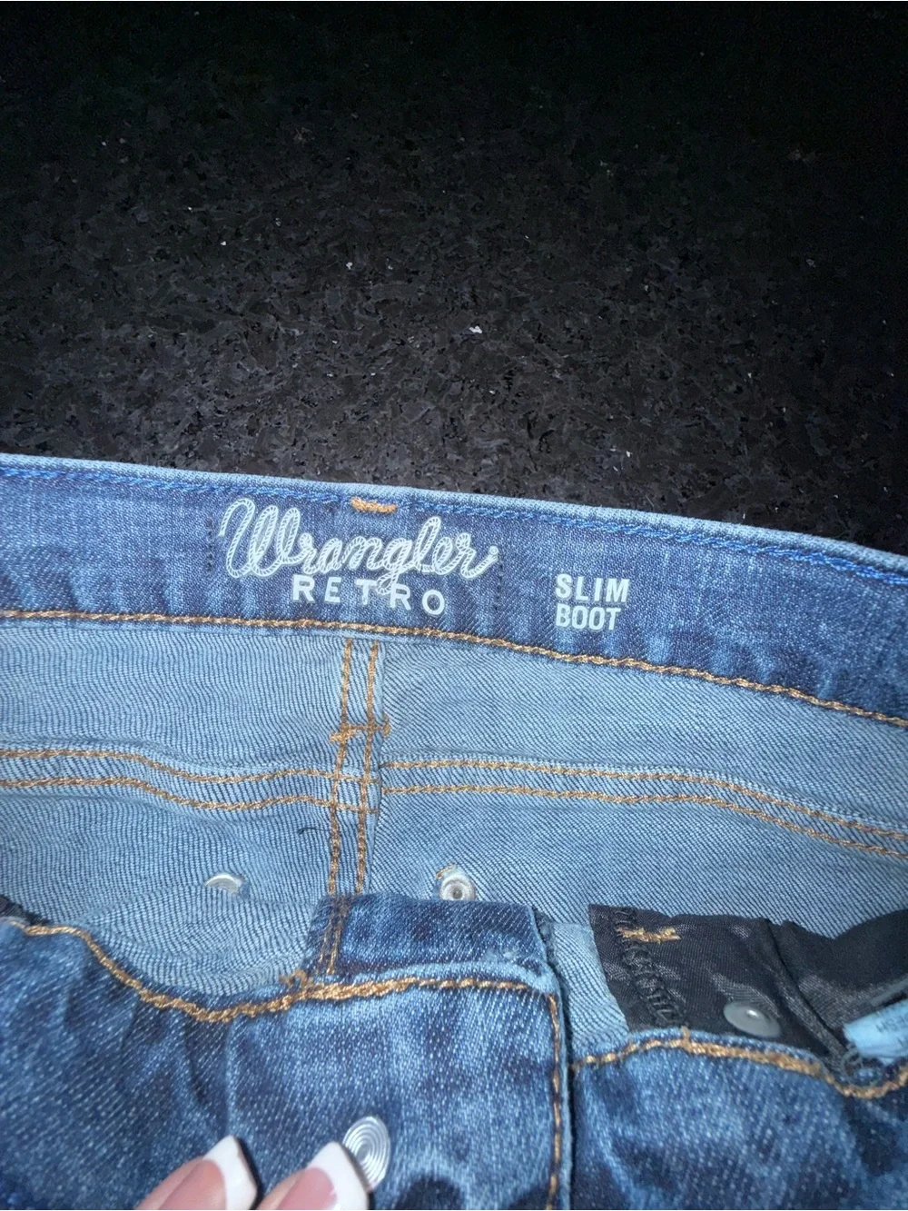 UEC Wrangler Medium Wash Denim Bootcut Blue Jeans SZ 12 SLIM